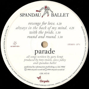 Spandau Ballet : Parade (LP, Album, Gat)