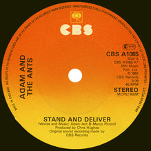 Load image into Gallery viewer, Adam And The Ants : Stand &amp; Deliver! (7&quot;, Single, Pap)
