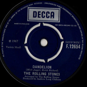 The Rolling Stones : We Love You / Dandelion (7", Single)