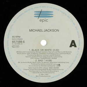 Michael Jackson : Black Or White (12")