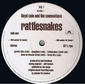 Lloyd Cole And The Commotions* : Rattlesnakes (LP, Album)