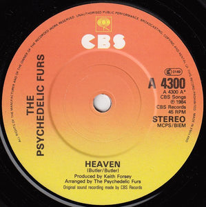 Psychedelic Furs* : Heaven (7", Single, Pos)