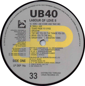 UB40 : Labour Of Love II (LP, Album)