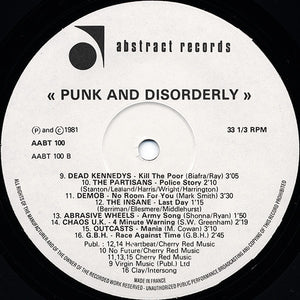 Various : Punk And Disorderly (LP, Comp)