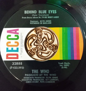 The Who : Behind Blue Eyes (7", Single, Glo)