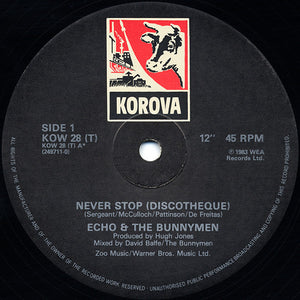 Echo & The Bunnymen : Never Stop "Discotheque" (12", EMI)