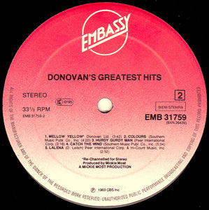 Donovan : Donovan's Greatest Hits (LP, Comp)