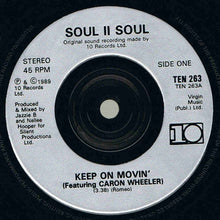 Load image into Gallery viewer, Soul II Soul : Keep On Movin (7&quot;, Single, Sil)
