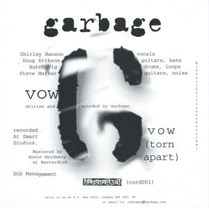 Garbage : Vow (7", Single, Ltd, Met)