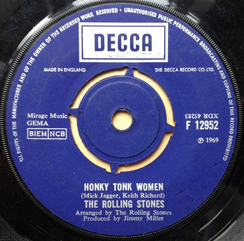 The Rolling Stones : Honky Tonk Women / You Can't Always Get What You Want (7