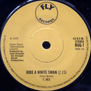 T. Rex : Ride A White Swan / Is It Love / Summertime Blues (7", Single, Card, Mus)