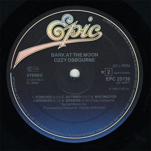 Ozzy Osbourne : Bark At The Moon (LP, Album)