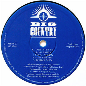 Big Country : The Crossing (LP, Album, Blu)