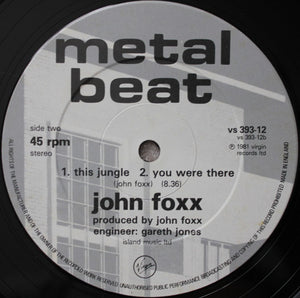 John Foxx : Europe After The Rain (12", Single)