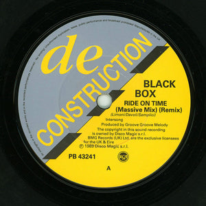 Black Box : Ride On Time (Remix) (7", Single)