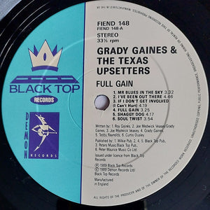 Grady Gaines & The Texas Upsetters : Full Gain (LP, Album)