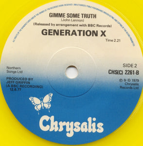 Generation X (4) : King Rocker (7", Single, Ltd, Yel)