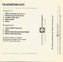 Load image into Gallery viewer, The Boomtown Rats : The Boomtown Rats (Cass, Album)
