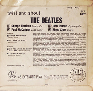 The Beatles : Twist And Shout (7", EP, Mono)