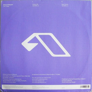 Above & Beyond : Can't Sleep (12")