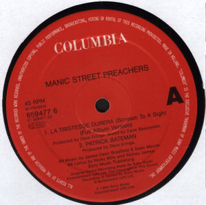 Manic Street Preachers : La Tristesse Durera (Scream To A Sigh) (12", Single, Pos)