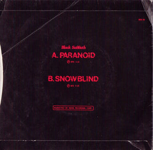 Black Sabbath : Paranoid (7", RE)