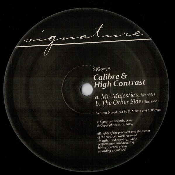 Calibre & High Contrast : Mr. Majestic / The Other Side (12