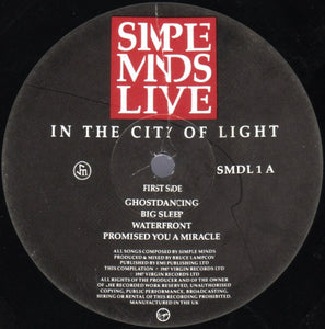 Simple Minds : Live In The City Of Light (2xLP, Album)