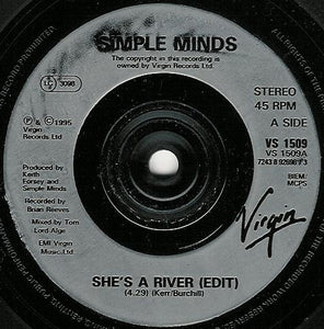 Simple Minds : She's A River (7", Ltd, Num)