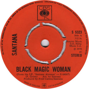 Santana : Black Magic Woman / Hope You're Feeling Better (7", Single)