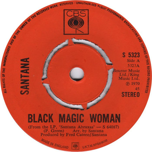 Santana : Black Magic Woman / Hope You're Feeling Better (7