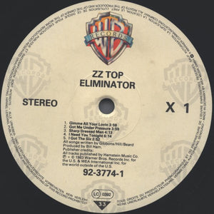 ZZ Top : Eliminator (LP, Album)