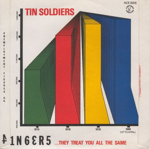 Stiff Little Fingers : Nobody's Hero / Tin Soldiers (7", Single, Blu)