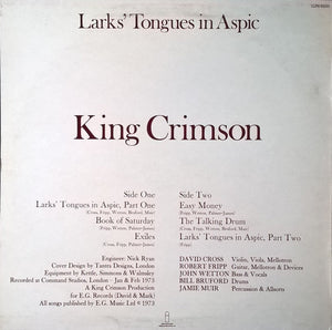 King Crimson : Larks' Tongues In Aspic (LP, Album, 2nd)