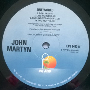 John Martyn : One World (LP, Album, ✱)