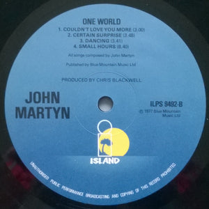 John Martyn : One World (LP, Album, ✱)