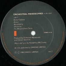 Load image into Gallery viewer, Orchestral Manoeuvres In The Dark : Orchestral Manoeuvres In The Dark (LP, Album)
