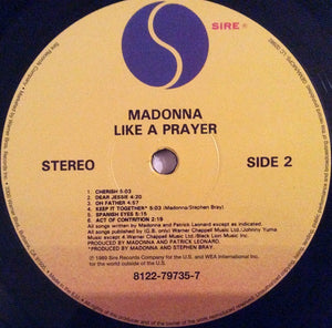 Madonna : Like A Prayer (LP, Album, RE, 180)