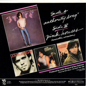 John Cougar Mellencamp : Authority Song (7", Styrene, 19)