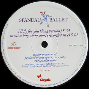 Spandau Ballet : I'll Fly For You (12", Single)