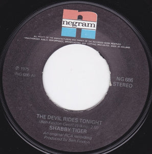 Shabby Tiger : The Devil Rides Tonight (7", Single)