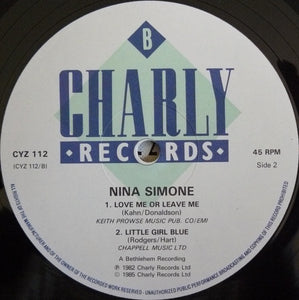 Nina Simone : My Baby Just Cares For Me (12", RE, Blu)