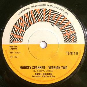 Dave & Ansel Collins : Monkey Spanner (7", Single, Sol)