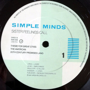 Simple Minds : Sister Feelings Call (LP, Album)