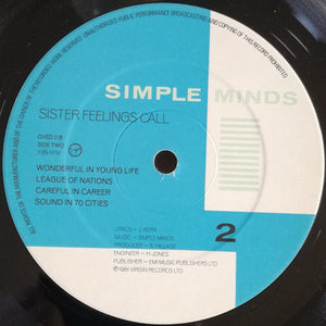 Simple Minds : Sister Feelings Call (LP, Album)