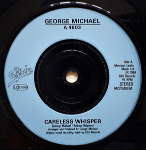 George Michael : Careless Whisper (7", Single, Blu)