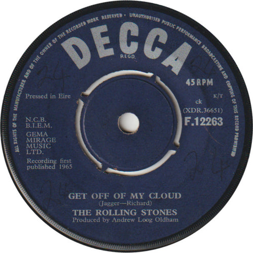 The Rolling Stones : Get Off Of My Cloud / The Singer Not The Song (7