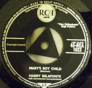 Harry Belafonte : Mary's Boy Child (7", Single)