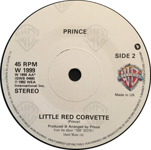 Prince : 1999 / Little Red Corvette  (7", Single, Pap)