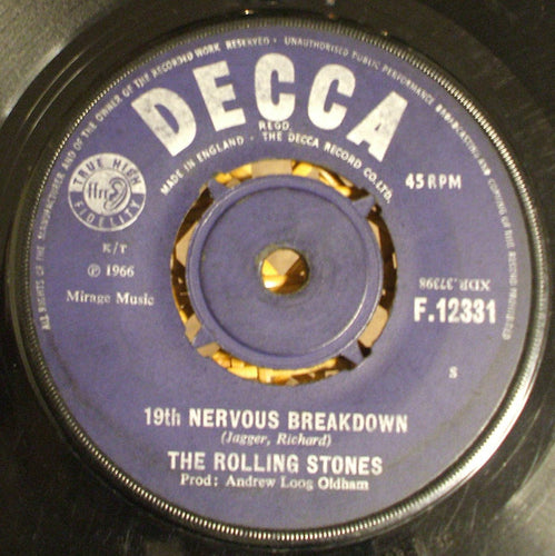 The Rolling Stones : 19th Nervous Breakdown / As Tears Go By (7